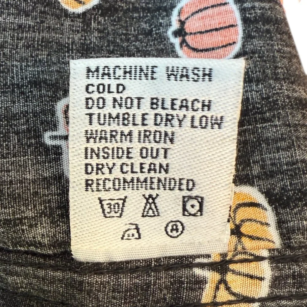 EIGHTH AVENUE Men’s Black &‎ Orange Pumpkins Button Up Shirt Size XL NWT - Picture 6 of 6